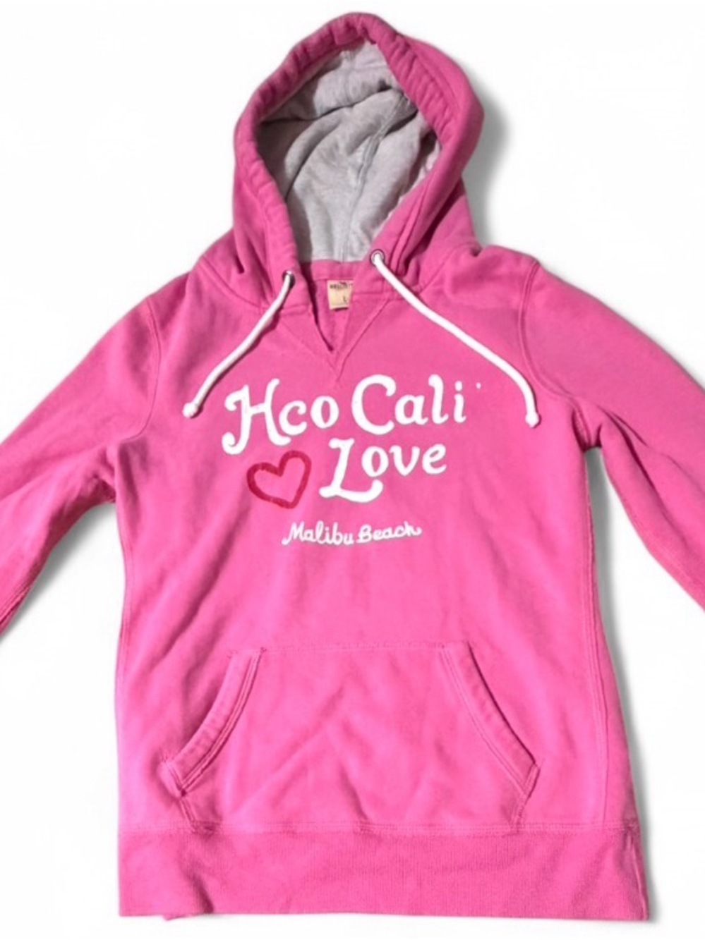 Vintage Hollister Pink "Hco Cali Love" Y2K Hoodie